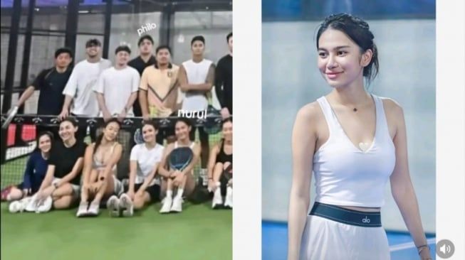 azizah salsha dan philo main padel