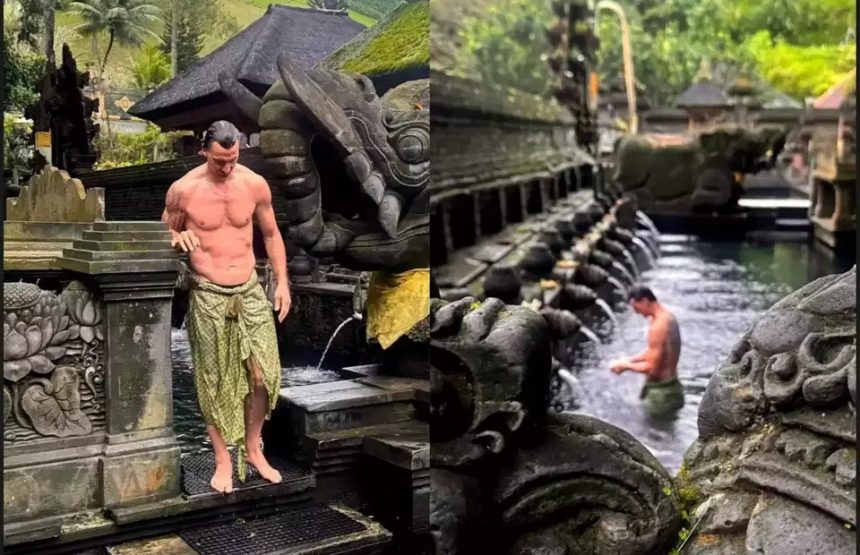 Zlatan Ibrahimovic Berkunjung ke Pura Tirta Empul Bali